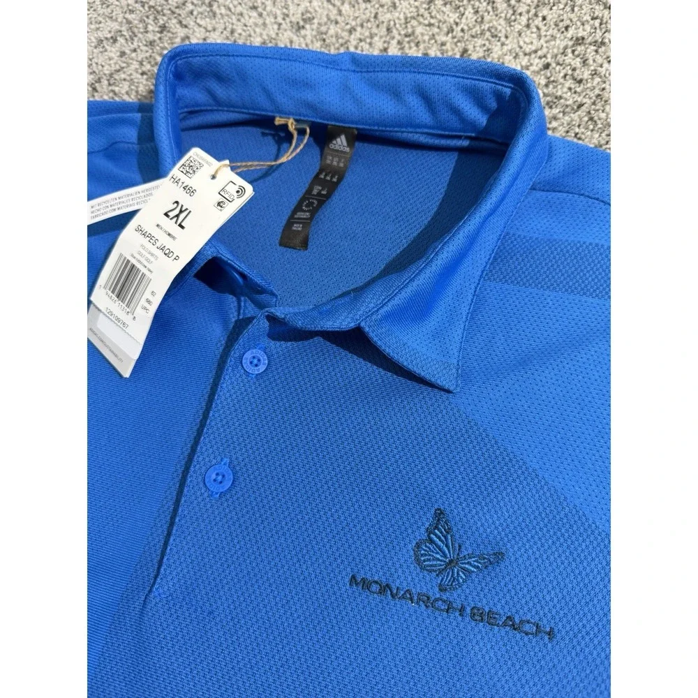 (2) Men's 2XL‎ XXL Golf Polo Adidas Callaway NWT - EUC BLUE Opti-Dri
